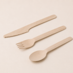 Compostable wooden cutlery for complete café, takeaway and food service packaging solutions.