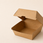 Kraft paper burger box for takeaway food packaging